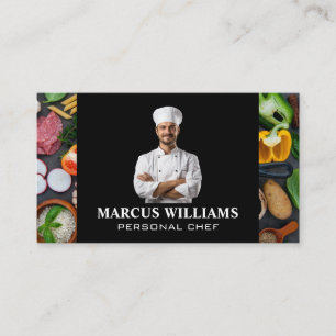 Chef Crossed Arms   Chopped Food Business Card