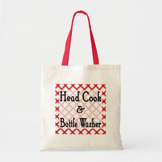 Chef cuisinière et lave-bouteille Drôle Sac fourre (Devant)