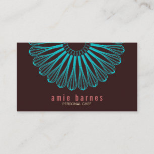 Chef culinaire Blue Whisk Logo Carte de visite Bro