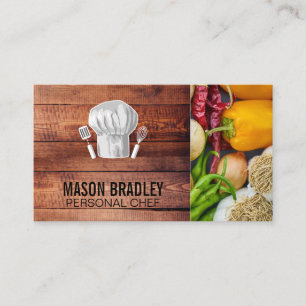 Chef   Culinary Arts   Produce Vegetables Business Card