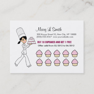 Chef Cupcake Rewards Chubby Card Card