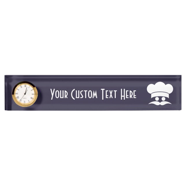 Chef custom colour desk plate (Front)