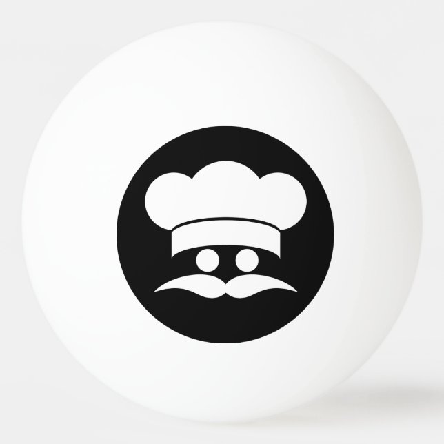 Chef custom colour & text ping pong balls (Front)