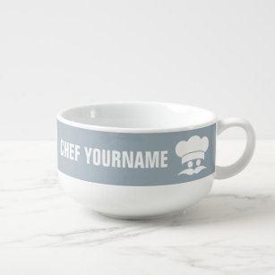 Chef custom colour & text soup mug