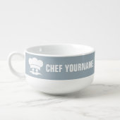 Chef custom colour & text soup mug (Right)