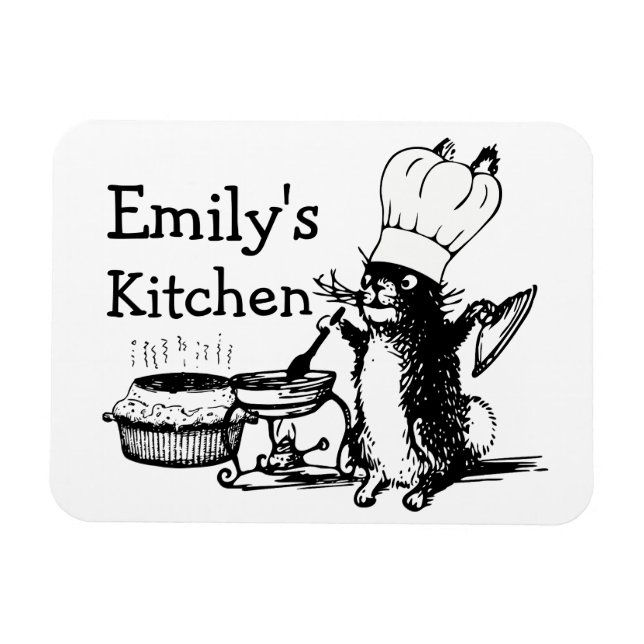 Chef Cute Bunny Magnet (Horizontal)