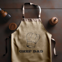 "Chef Dad" Chef 's Hat Typography Grilling
