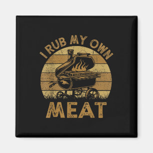 Chef Dad I Rub My Own Meat Bbq Funny Barbeque  Magnet
