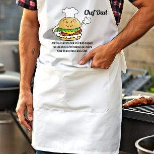 Chef Dad Keep Flipping Those Jokes Fathers Day Standard Apron