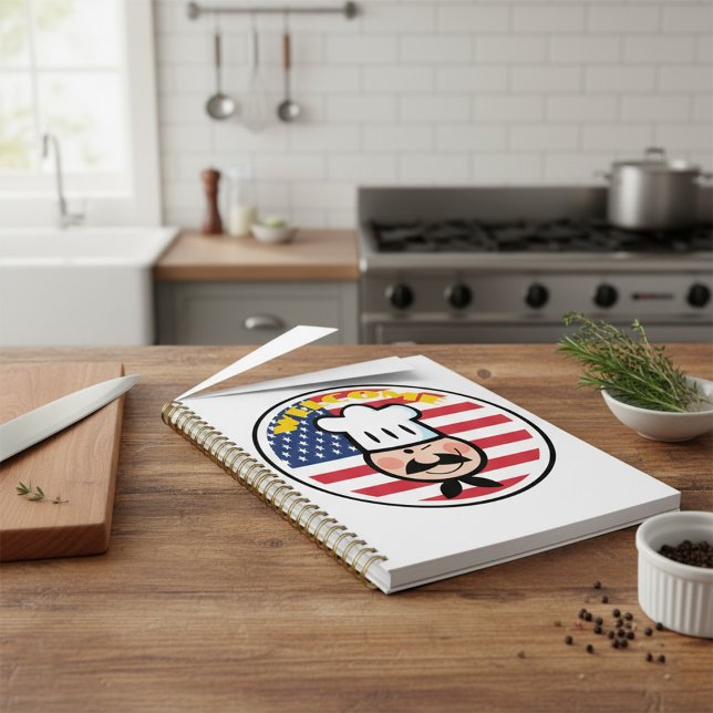 Chef de bienvenue avec drapeau américain (Créateur téléchargé)