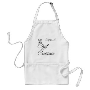 Chef de Cuisine Customizable Name Standard Apron