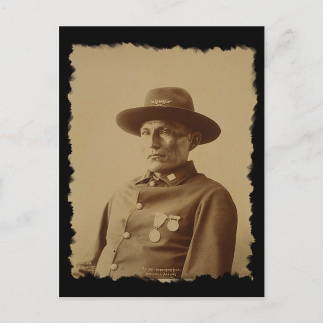 Chef de la tribu Apache Chiricahua 1898 Carte post (Devant)