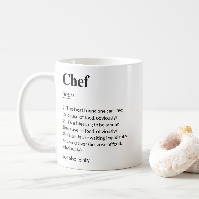 Chef Definition Funny Cooking Specialist Coffee Mug (With Donut)