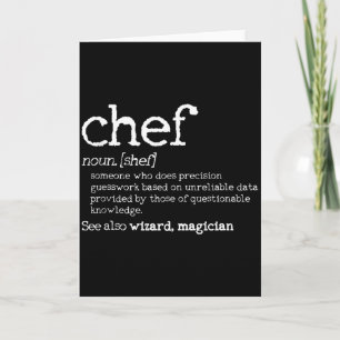 Chef Definition - Funny Dictionary Cooking Gift Ta Card