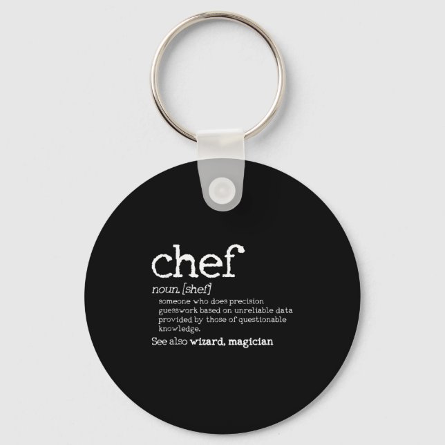 Chef Definition - Funny Dictionary Cooking Gift Ta Keychain (Front)