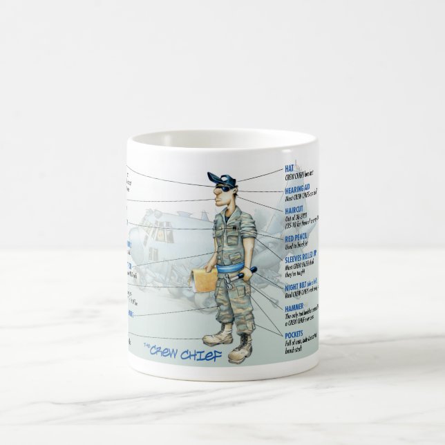 Chef d'équipe 11Oz de tasse de café de C-130 (Centre)