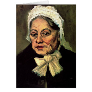 Chef d'une vieille femme Casquette blanche par Vin