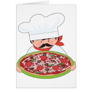 Chef et pizza
