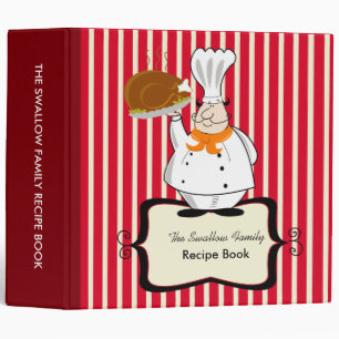 Chef Family Recipe Binder Book 2-inch Custom