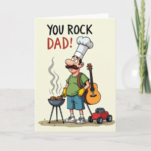 Chef Fathers Day Illustration Card