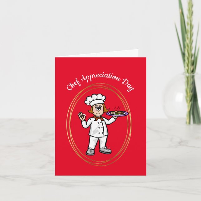 Chef femme - Carte de jour d'appréciation du chef (Devant)