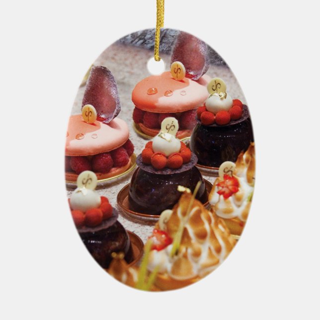 Chef - Food - Cake - Le Dessert Ceramic Ornament (Front)