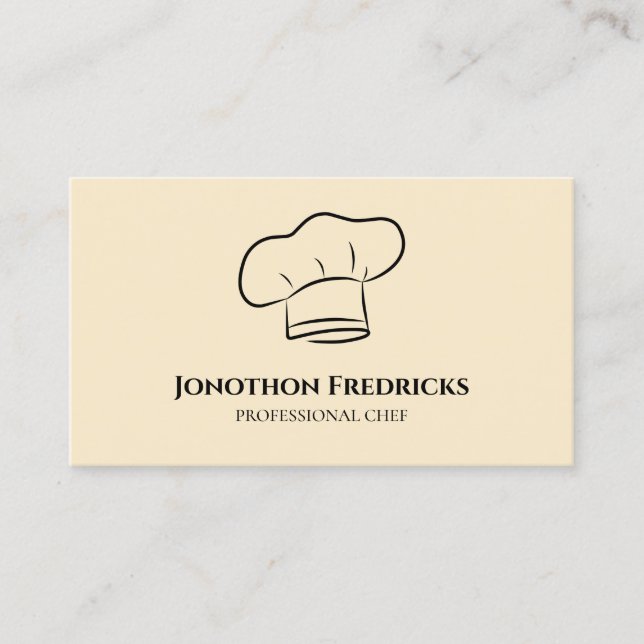 Chef Food Catering Service Professional Business Card (Front)