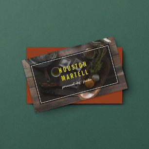 Chef Food Ingredients Business Card Custom Colour