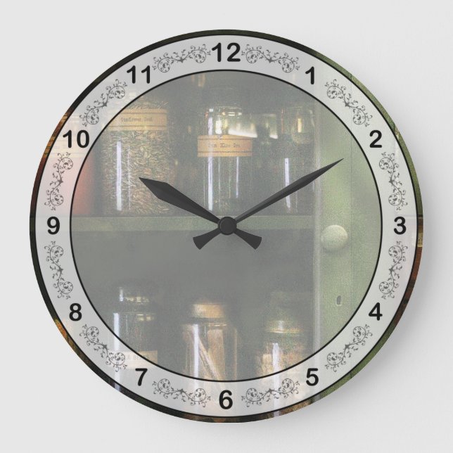 Chef - Food - Ingredients II Large Clock (Front)