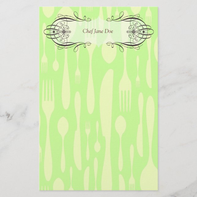 Chef & Foodie's Doodle Stationery (Front)