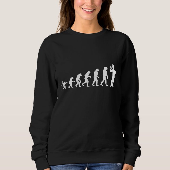 Chef For Human Chef Evolution Cooking Food In Kitc Sweatshirt (Front)
