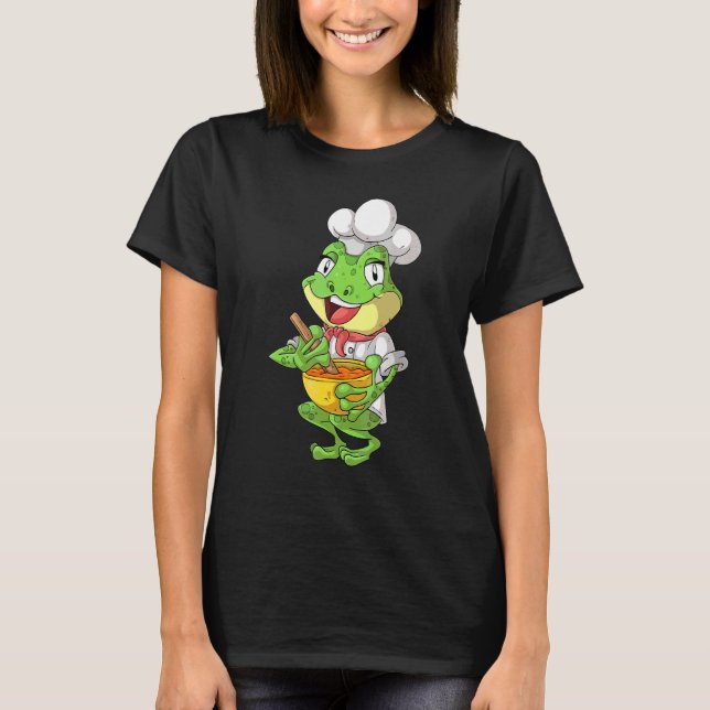 Chef Frog  Boiling Frog T-Shirt (Front)