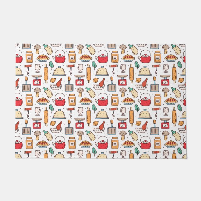 Chef Gift | No One Who Cooks Alone Doormat (Front)