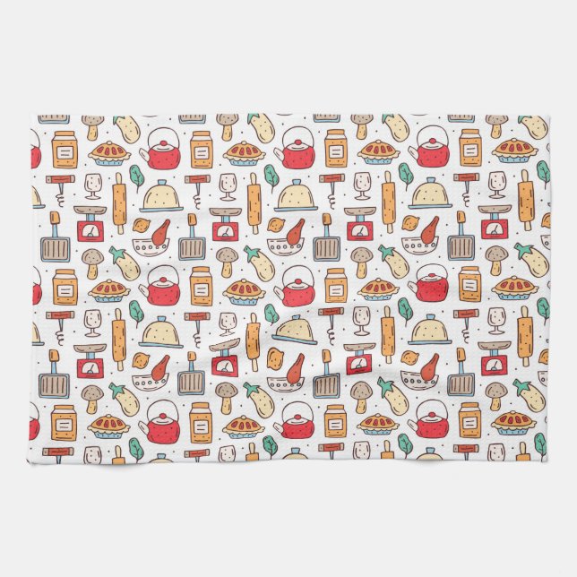 Chef Gift | No One Who Cooks Alone Kitchen Towel (Horizontal)