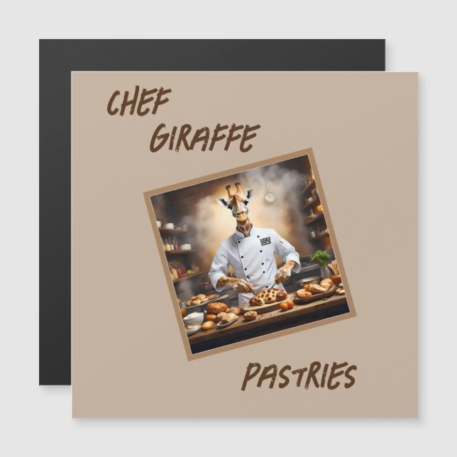 Chef Giraffe Bakes Pastries, (Front/Back)