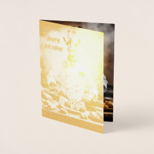 Chef Giraffe Bakes Pastries, Foil Card