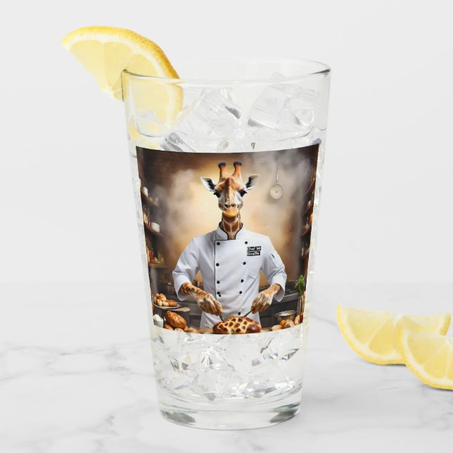 Chef Giraffe Bakes Pastries, Glass (Front Ice)