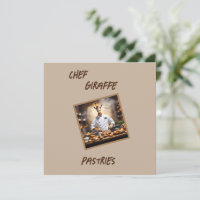 Chef Giraffe Bakes Pastries,