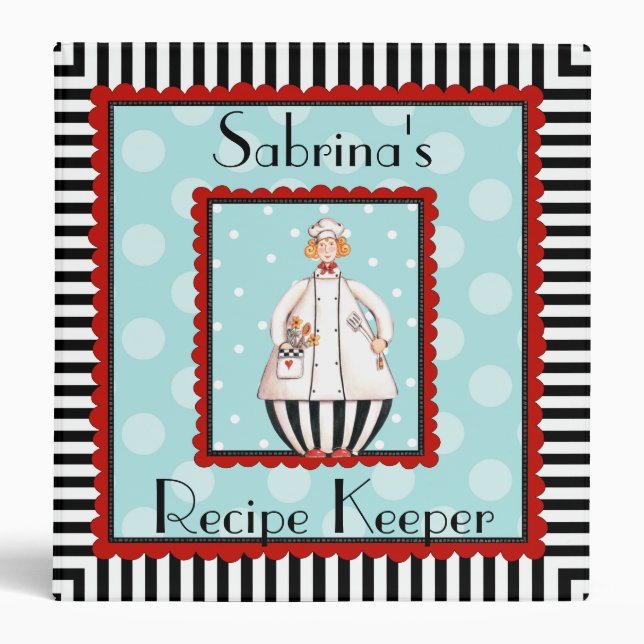 Chef Girl Recipe Keeper - Blonde Binder (Front)