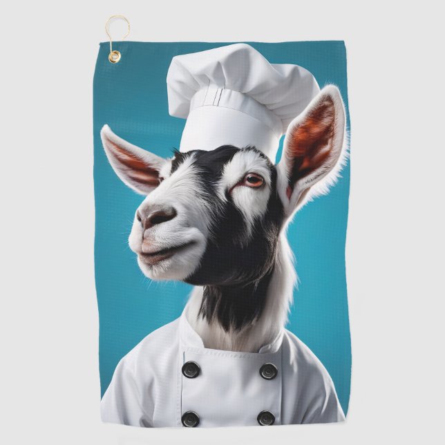 Chef Goat Golf Towel (Front)