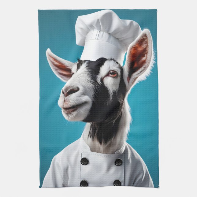 Chef Goat Kitchen Towel (Vertical)