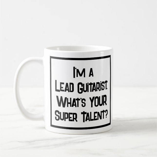 Chef Guitariste Super Talent. Café Mug (Gauche)