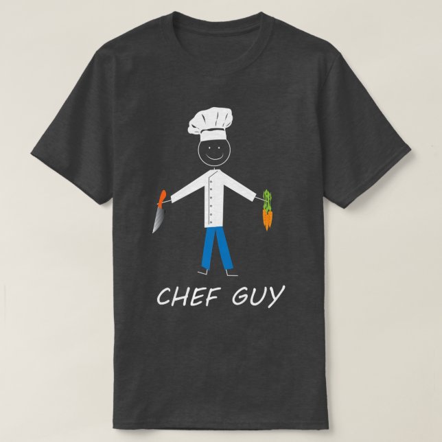 Chef Guy Kitchen Restaurant Baking Cooking Enthusi T-Shirt (Design Front)