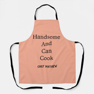Chef handsome and can cook simple modern cooking  apron