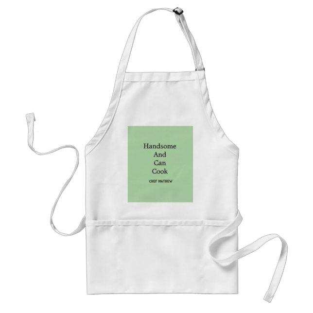 Chef handsome and can cook simple modern cooking  standard apron (Front)