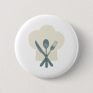 Chef Hat 2 Inch Round Button