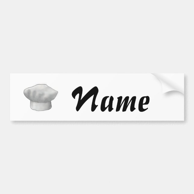Chef Hat Bumper Sticker (Front)