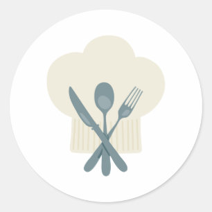Chef Hat Classic Round Sticker