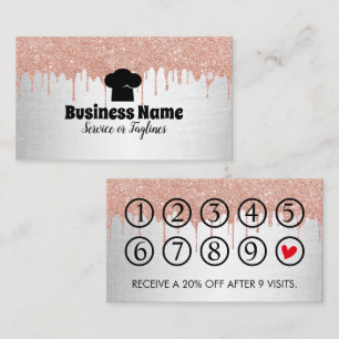 Chef Hat Cupcake Bakery Modern Drips Loyalty Punch