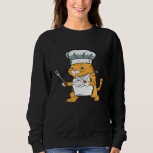 Chef Hat Cute Cat Loves Pet Cats Kittens 1 Sweatshirt
